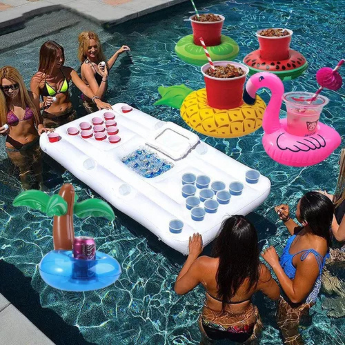 Portavasos Inflables  Piscina 1 pz azar disponible en Yaxa Mexico